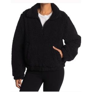 Sage Collective Jet Setter Black Faux Shearling Jacket